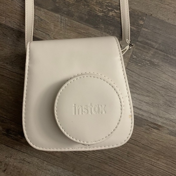 White Instax Camera Case with strap